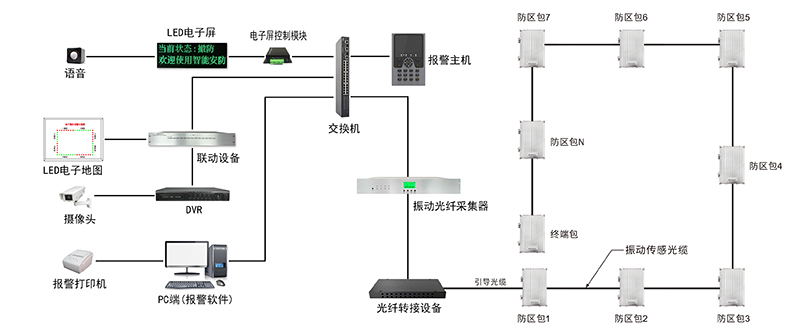 振動光纖系統(tǒng)示意圖